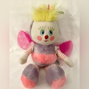 Amtoy Honey Bees Plush Toy 1983 11”  No Noise Purple Fairy Yellow Hair